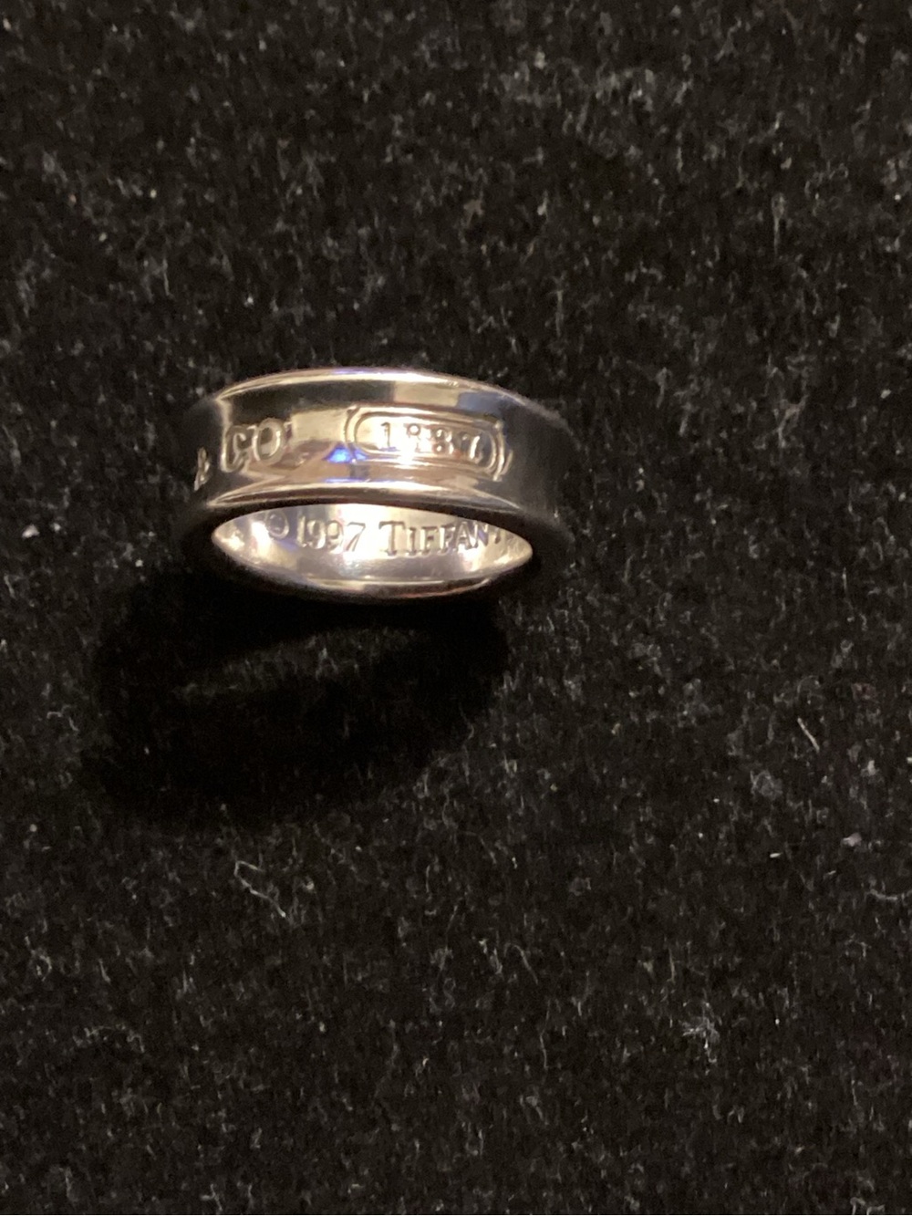Tiffany & Co. Sterling Silver Engraved Band - Silver